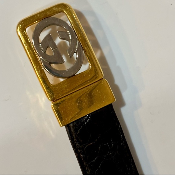 Men’s vintage Gucci black leather belt - Picture 1 of 7
